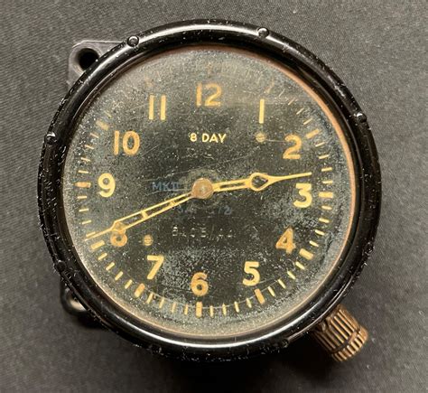 Ww2 British Raf Aircraft Cockpit Clock Mkii 6105 44 Marked Auctions And Price Archive