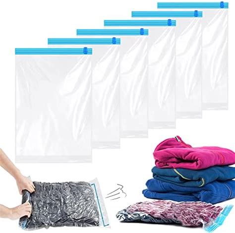 KEYRI 6 PCS Travel Roll Up Storage Bags Vacuum Storage Bags For Travel