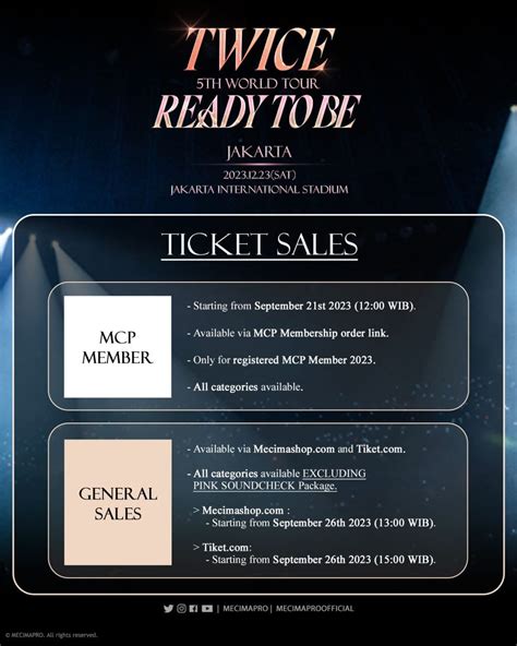 Harga Dan Cara Beli Tiket Konser Twice Ready To Be Jakarta