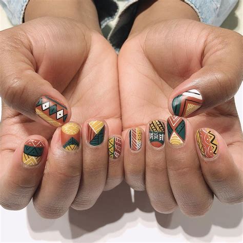 This African Printinspired Nail Art Captures The Spirit Of The