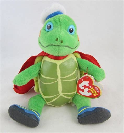 Wonder Pets Tuck Turtle Plush 6" Tall Stuffed Toy w/ Cape Ty Beanie ...