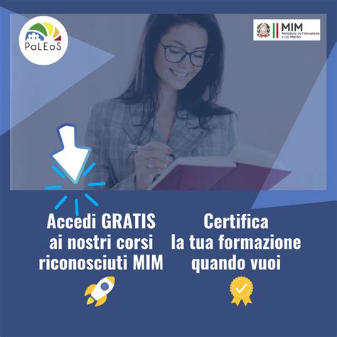 Corsi Gratuiti E Riconosciuti Dal Mim Paleos Certificazioni Informatiche Online Formazione