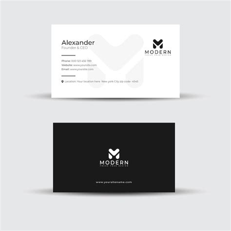 Premium Vector Minimal Simple Business Card Design Template