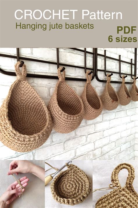 Crochet Pattern Hanging Wall Baskets Vegetable Baskets Tutorial Artofit