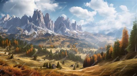 Premium AI Image | Dolomites landscape