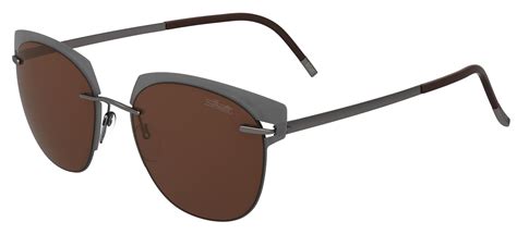 Silhouette Accent Shades 8702 Grey Brown Onesizefitsall Women Sunglasses Ebay