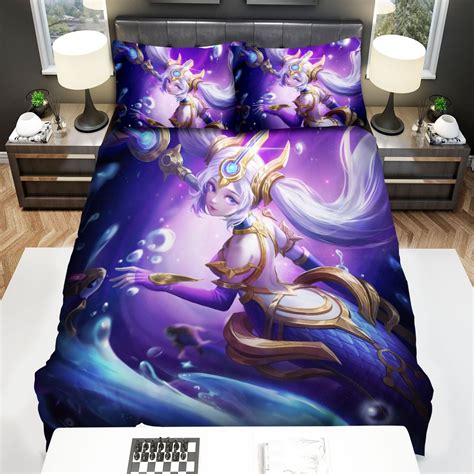 League Of Legends Victorious Nami Splash Concept Art Bedding Sets Duvet Cover Flatsheet T