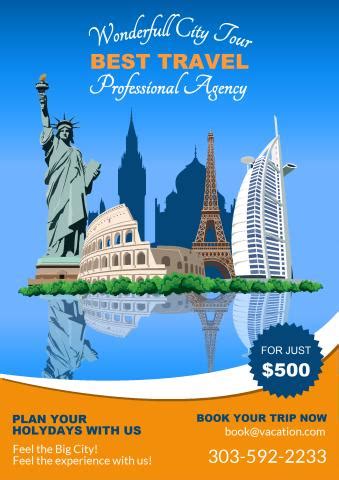 Travel Agency poster template, How to design a Travel Agency poster...