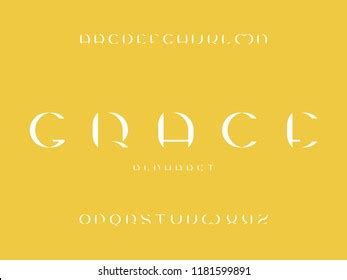 Vektor Stok Grace Font Vector Alphabet Letters Typeface Tanpa Royalti