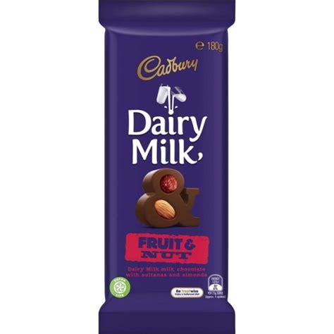 Cadbury Dairy Fruit and Nut 180g