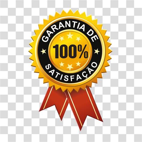 Medalha de Garantia de Satisfação 100 PNG Transparente Sem Fundo