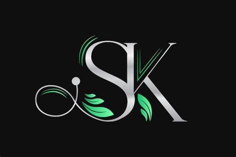 Premium Vector Letters SK Luxury Name Initials Monogram Logo Design