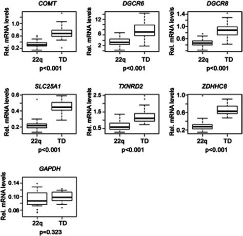 Gene Expression Levels Box Plots Showing The Relative Transcript