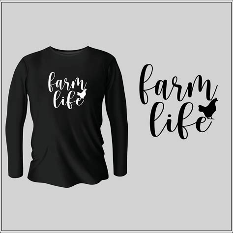 Farm Life T Shirt Design With Vector 16328763 Vector Art At Vecteezy