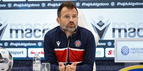 Trener Ivan Leko Uo I Utakmice Slaven Belupo Hajduk Hnk Hajduk Split