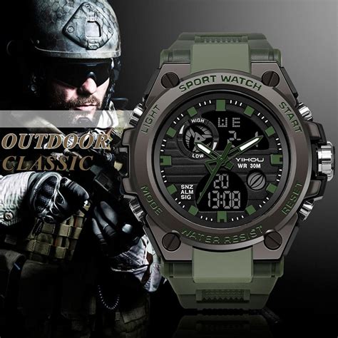 Reloj militar para hombre deportivo electrónico táctico militar LED