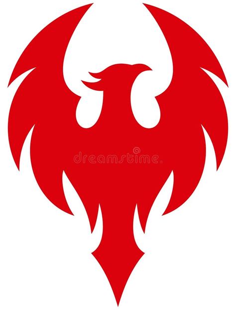 Red Phoenix Mythology Logo Abstract Design Stock Illustration - Illustration of graphic, animal ...