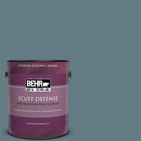 Behr Ultra Gal F Smokey Blue Extra Durable Eggshell Enamel