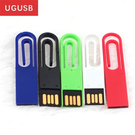 Mini Paper Clip Usb Flash Drive Colorful Memory Stick Pen Drive