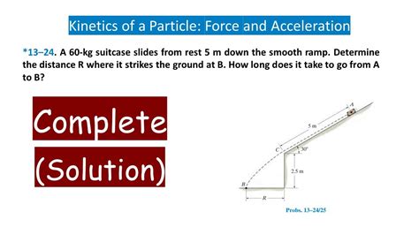 A Kg Suitcase Slides From Rest M Down The Smooth Ramp