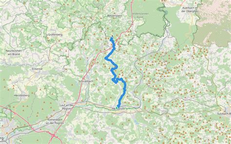 Franconian Mountain Path Part Hiking Trail Kirchensittenbach