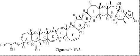 Structure of ciguatoxin 1B 3. | Download Scientific Diagram