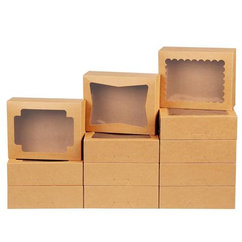 Buy 24 Pack Cookie Boxes With Window 8x65x25 Bakery Boxes For