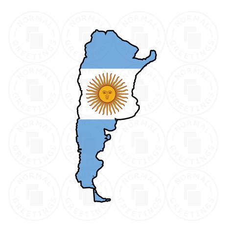 Argentina Flag Map Outline SVG PNG Flag Bandera De Argentina - Etsy Finland