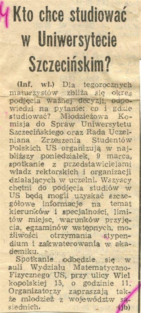 Kto Chce Studiowa Na Uniwersytecie Szczeci Skim Historia Us