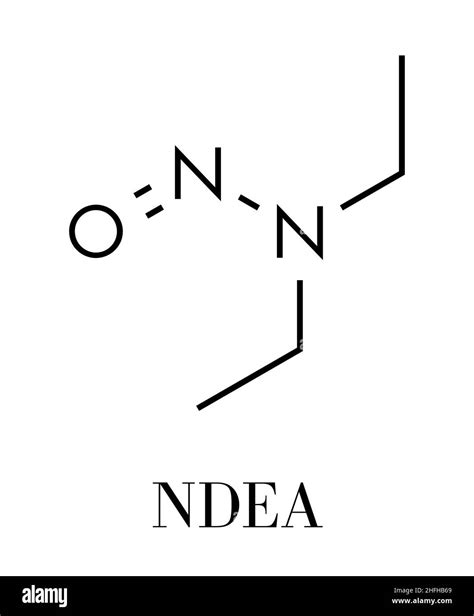 N Nitroso Diethylamine Or Ndea Carcinogenic Molecule Skeletal Formula Stock Vector Image And Art