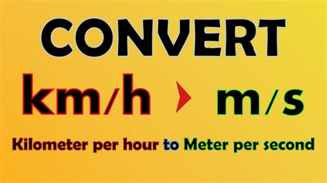 Meter Per Second To Miles Per Hour Conversion