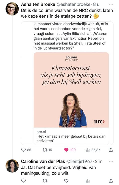 Marieke Kuypers On Twitter Caroline Van Der Plas Denkt Dat