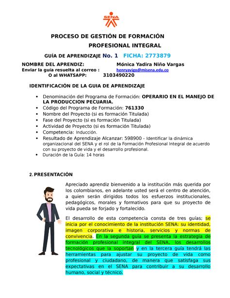 1 GFPI F 135 Guía de Aprendizaje 1 PROCESO DE GESTIÓN DE FORMACIÓN