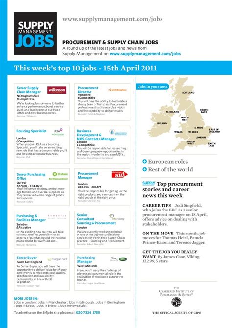 Top 10 supply chain jobs -- 15 April 2011