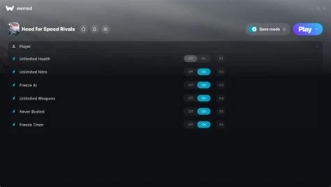 Need For Speed Rivals Cheats And Trainers For Pc Wemod