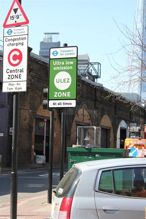 ULEZ Londres Reino Unido 9 De Abril De 2019 Da Zona Ultra Baixa Da