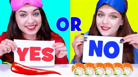 Yes Or No Asmr Food Challenge 3 Eating Sounds Lilibu Youtube