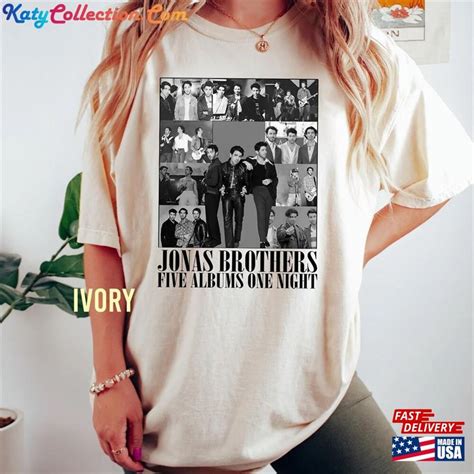 Vintage Jonas Brothers Shirt Five Albums One Night Tour Comfort