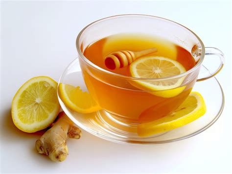 Cup Of Ginger Tea With Honey And Lemon Hot Tea With Lemon And Ginger Premium AI Generated Image