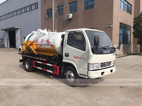 Dongfeng 4000 5000 Liters Vacuum Sewage Suction Truck Chengli