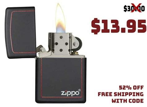 Zippo Windproof Slim Black Matte Lighter Just 13 95 Free Sandh Code