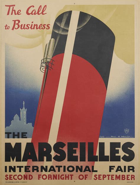 French Original Advertising Poster The Marseilles International Fair