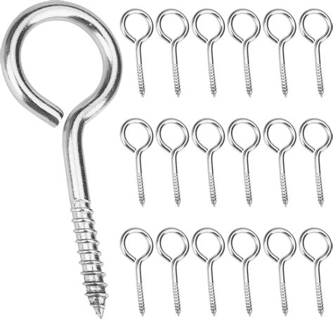 18 Pack 25 Inches Stainless Steel Heavy Duty Eye Hooks