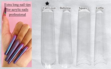 Amazon AddFavor Gel X Square Nail Tips 240pcs 3XL Extra Long