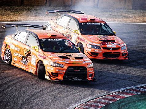 Mitsubishi Lancer Evolution Evo X Drift Car Auto Poster