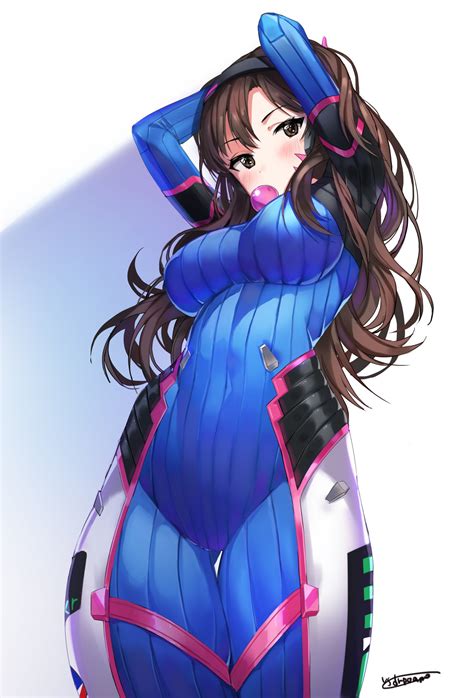 Wallpaper Illustration Long Hair Anime Girls Cartoon D Va