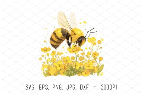 Watercolor Honey Bee Sublimation Clipart Graphic By Artcursor · Creative Fabrica