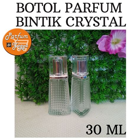 Jual BOTOL PARFUM SPRAY SEGI BINTIK CRYSTAL 30 ML PARFUM JOGJA BOTOL