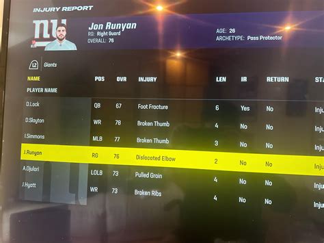 Madden giving ominous signs… : r/NYGiants