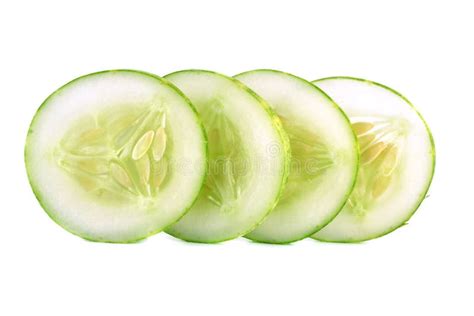 Fresh Cucumber Slice Stock Image Image Of Healthy White 24229433